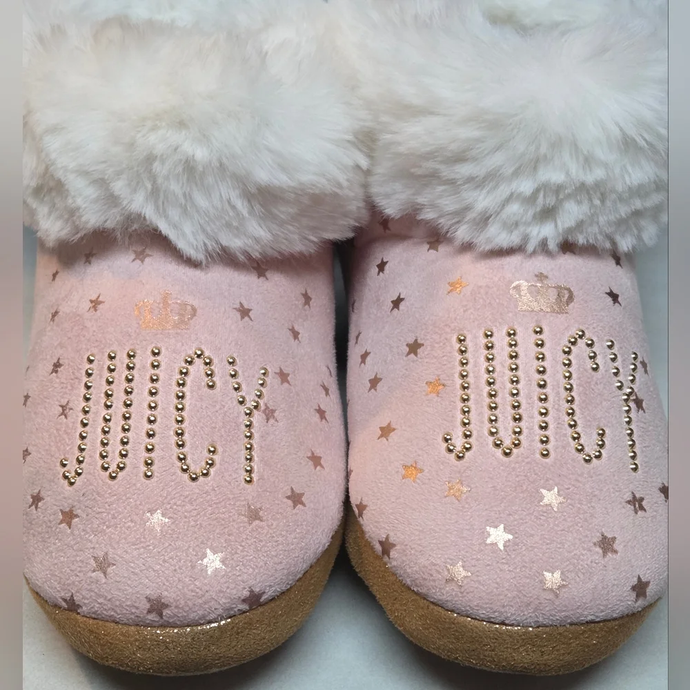 Girls Pink Juicy By Juicy Couture Tulare Slipper Booties Size 13-1